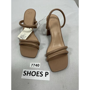 Womans New A New Day Stacy Slip On Strappy Sandals Size 11 Nude Square Toe